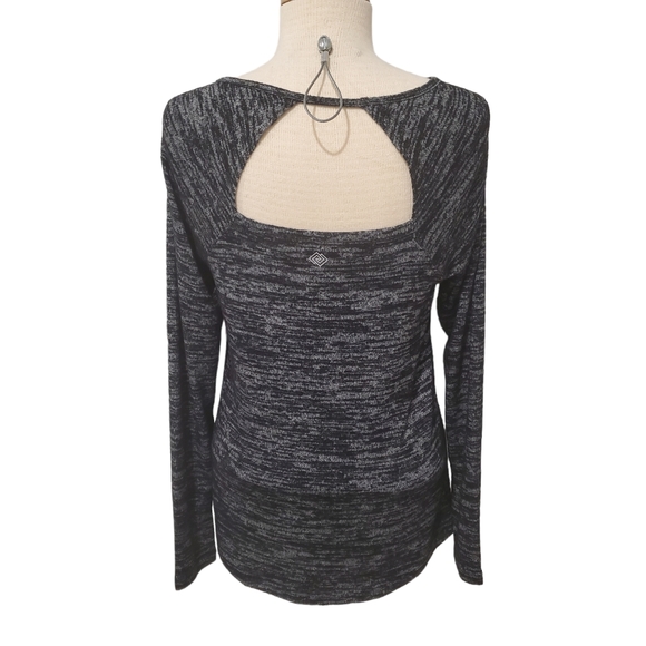 NWT Soft cozy gray sweater shirt with open back - Picture 4 of 5